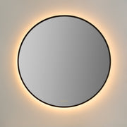 Soleil 36" Round LED Mirror in Matte Black