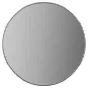 Soleil 36" Round LED Mirror in Satin Nickel