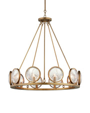 MarjieScope 10-Light Chandelier in Clear / Antique Brass