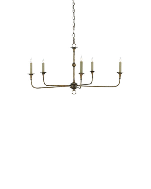Nottaway 5-Light Small Chandelier in Pyrite Bronze