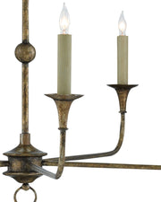 Nottaway 5-Light Small Chandelier in Pyrite Bronze