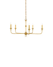 Nottaway 5-Light Small Chandelier in Contemporary Gold Leaf