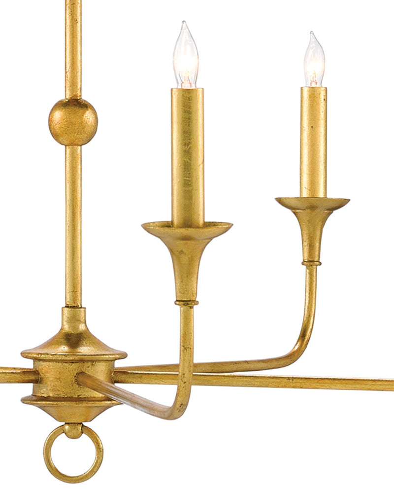 Nottaway 5-Light Small Chandelier in Contemporary Gold Leaf