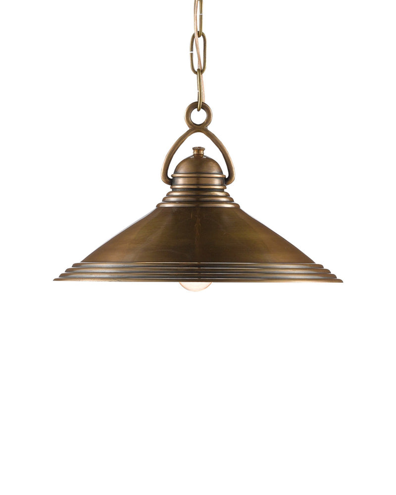 Weybright Pendant in Vintage Brass