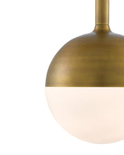 Moonward Pendant in Antique Brass / Opaque White