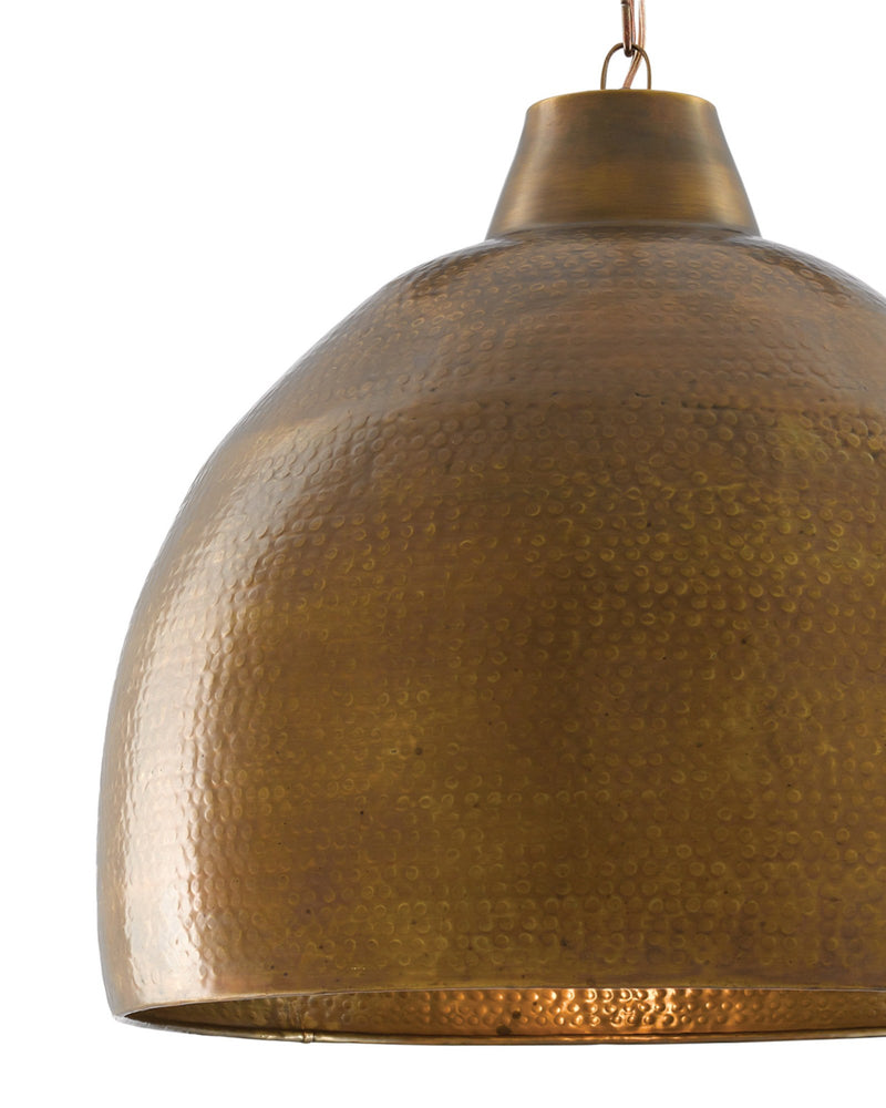 Earthshine Large Brass Pendant in Vintage Brass