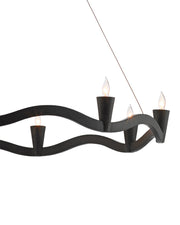 Serpentina 9-Light Chandelier in Antique Black