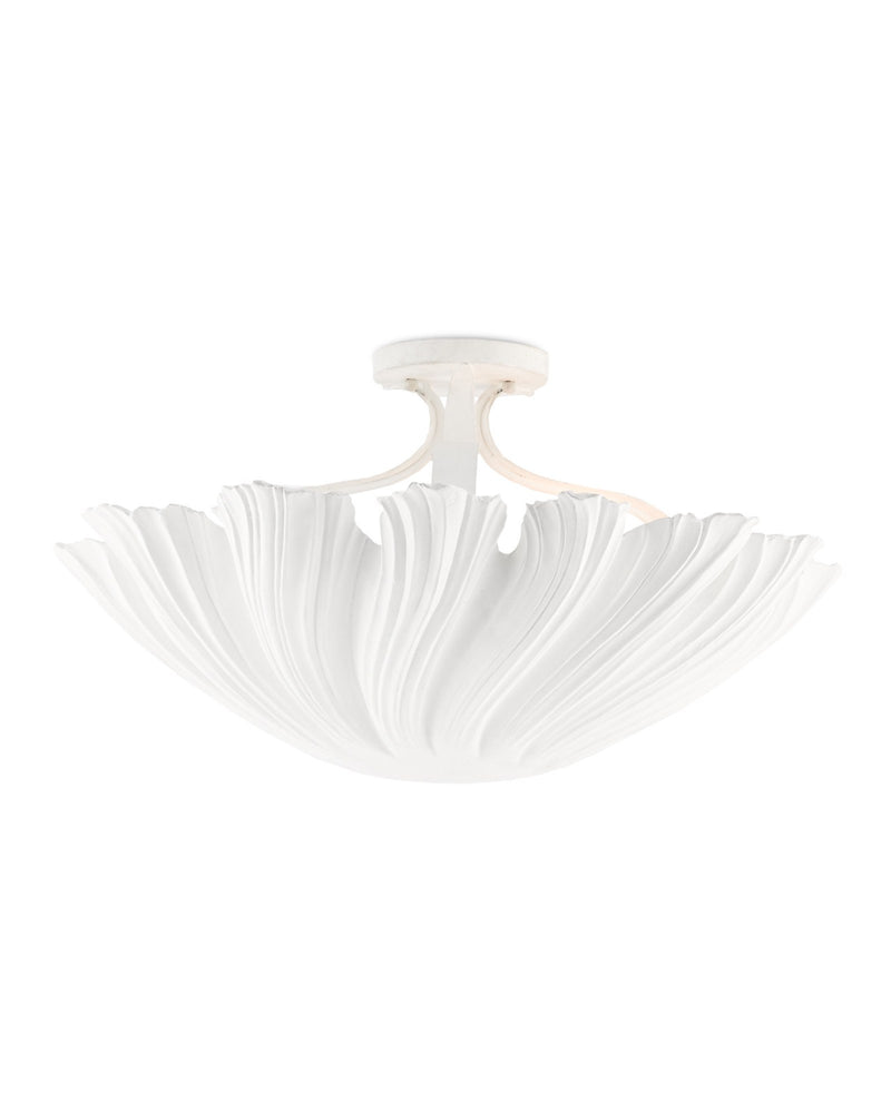 Hadley Semi-Flush Mount in Gesso White