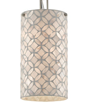 Ellison Mini Pendant in Natural / Antique Silver Leaf