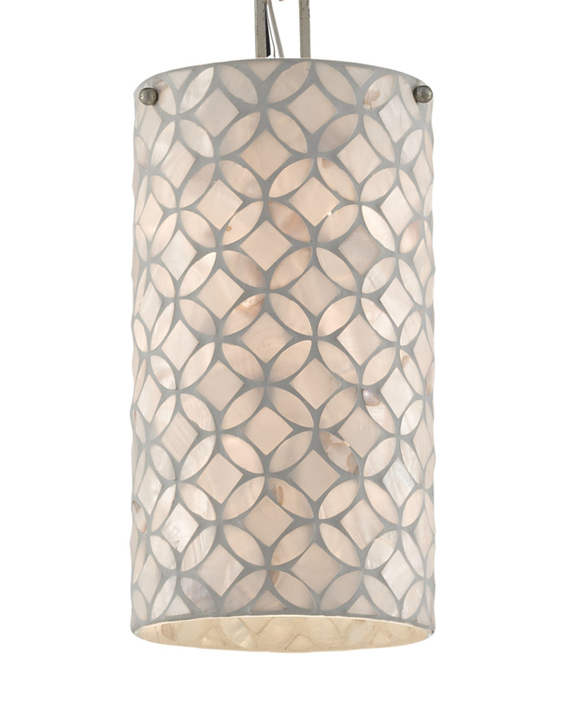 Ellison Mini Pendant in Natural / Antique Silver Leaf