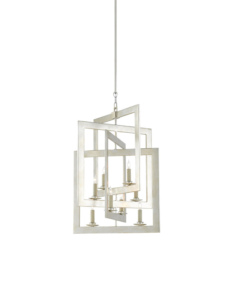 Middleton 8-Light Small Square Lantern in Contemporary Silver Leaf