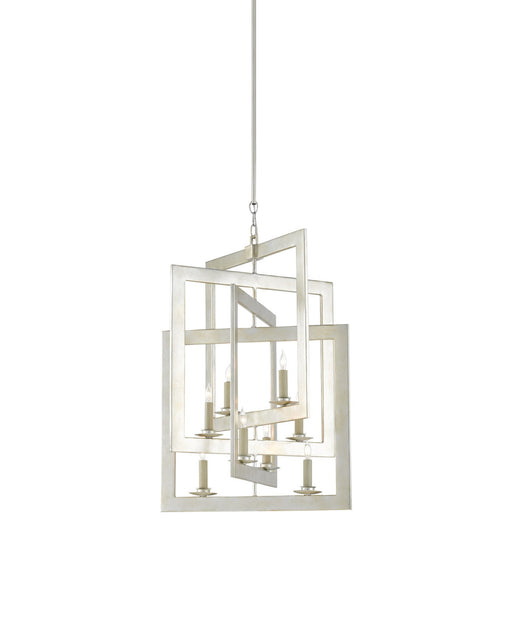 Middleton 8-Light Small Square Lantern in Contemporary Silver Leaf