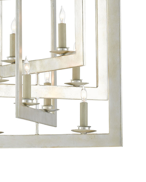 Middleton 8-Light Small Square Lantern in Contemporary Silver Leaf