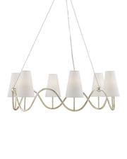 Kadir 6-Light Chandelier in Silver Granello