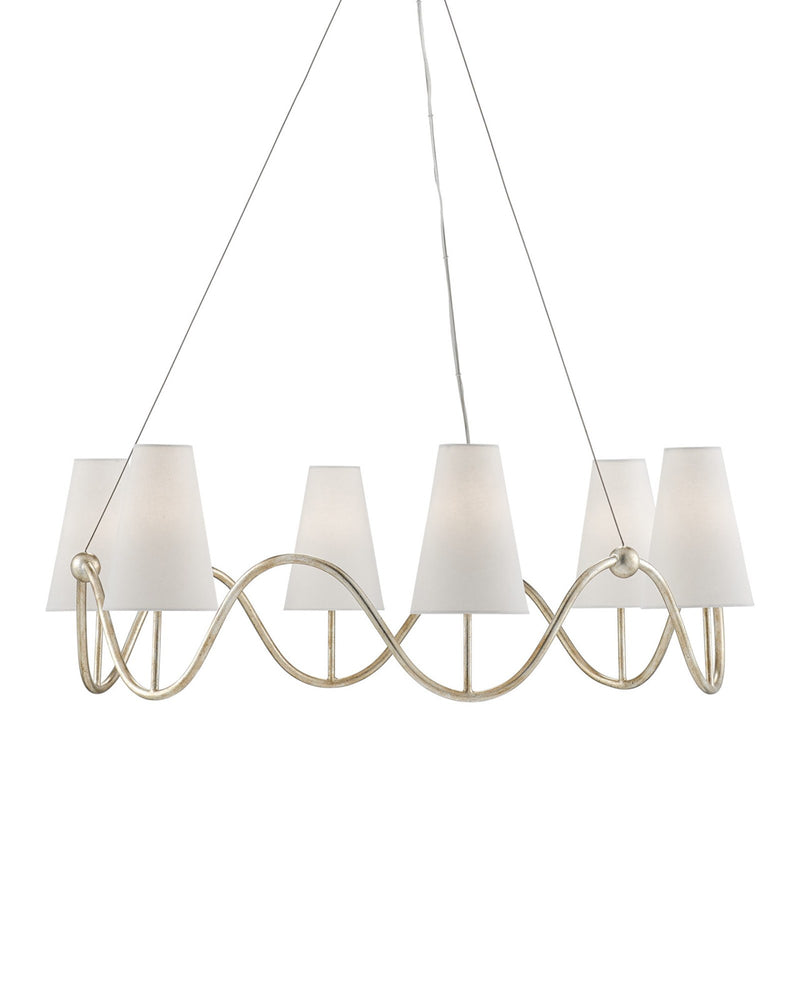 Kadir 6-Light Chandelier in Silver Granello