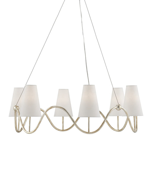 Kadir 6-Light Chandelier in Silver Granello