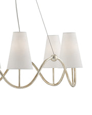 Kadir 6-Light Chandelier in Silver Granello