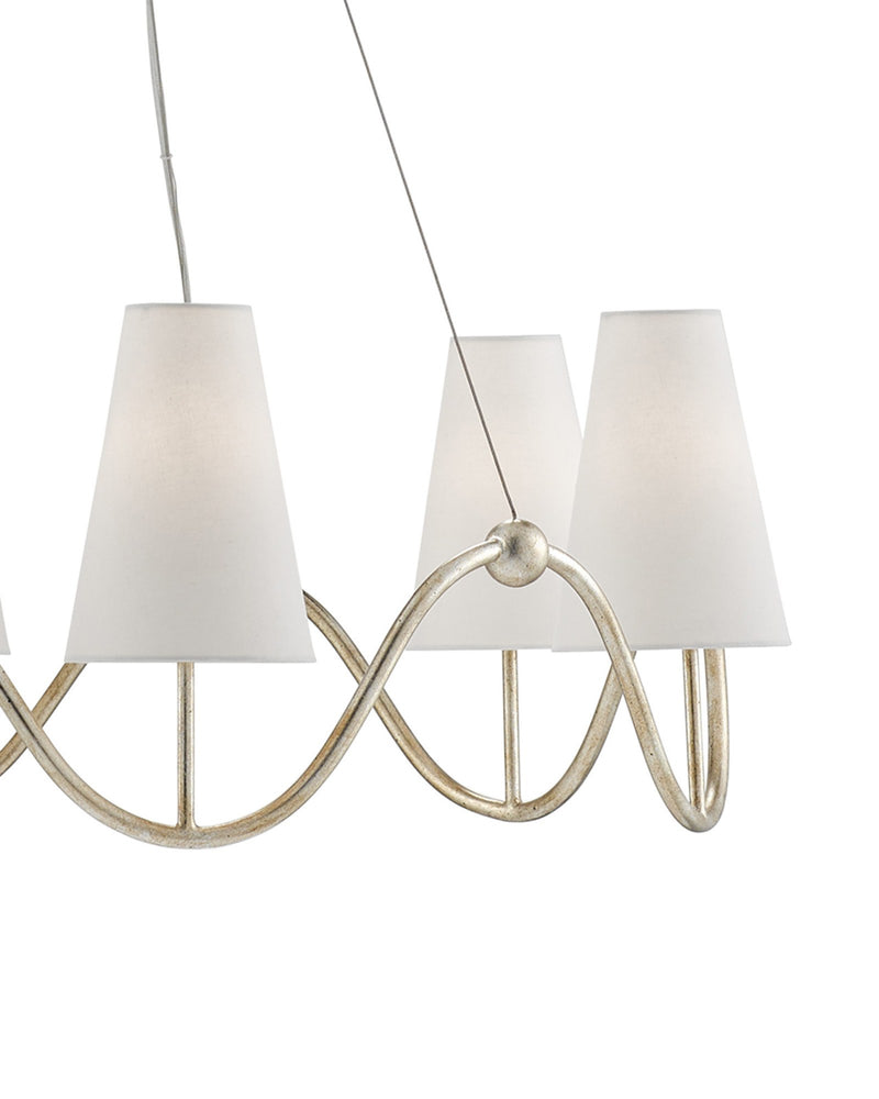 Kadir 6-Light Chandelier in Silver Granello