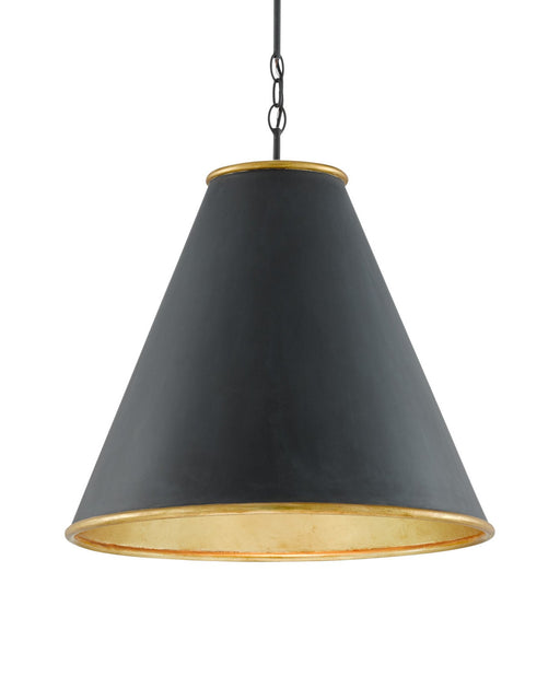 Pierrepont Large Pendant in Antique Black / Contemporary Gold Leaf / Gold