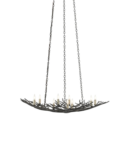Rainforest 9-Light Small Chandelier in Rustic Bronze