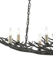 Rainforest 9-Light Small Chandelier in Rustic Bronze