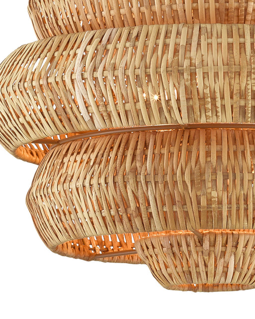 Antibes 3-Light Small Tiered Pendant in Natural / Khaki