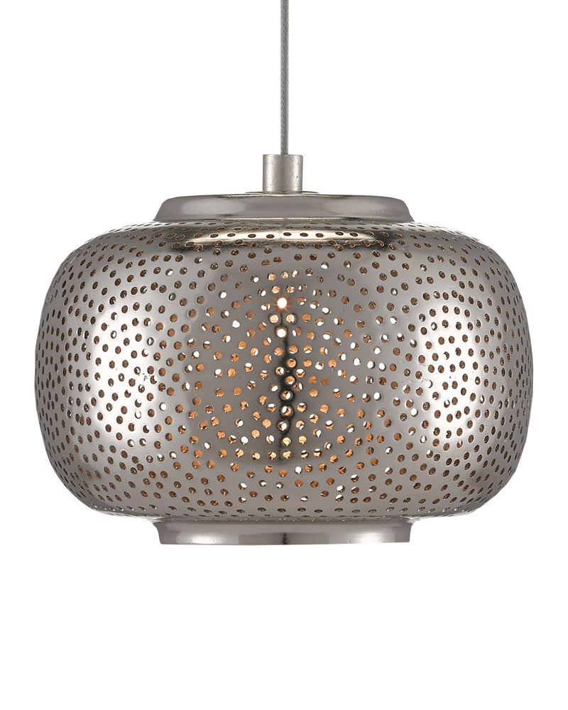 Pepper 3-Light Round Multi-Drop Pendant in Nickel / Silver