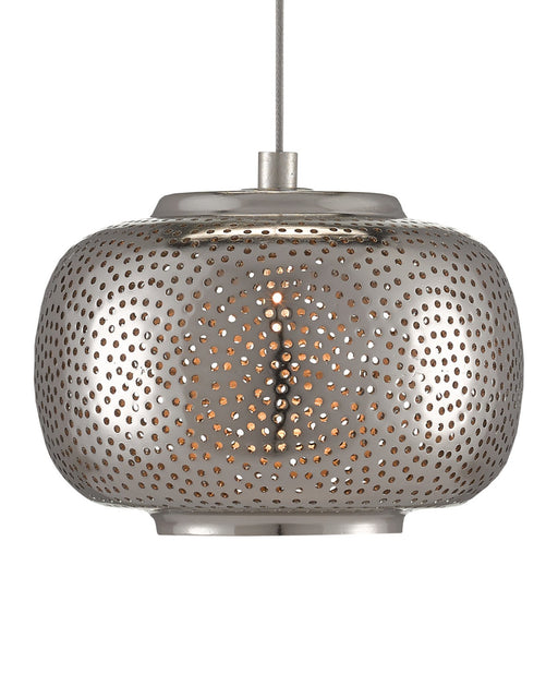 Pepper 15-Light Round Multi-Drop Pendant in Nickel / Silver