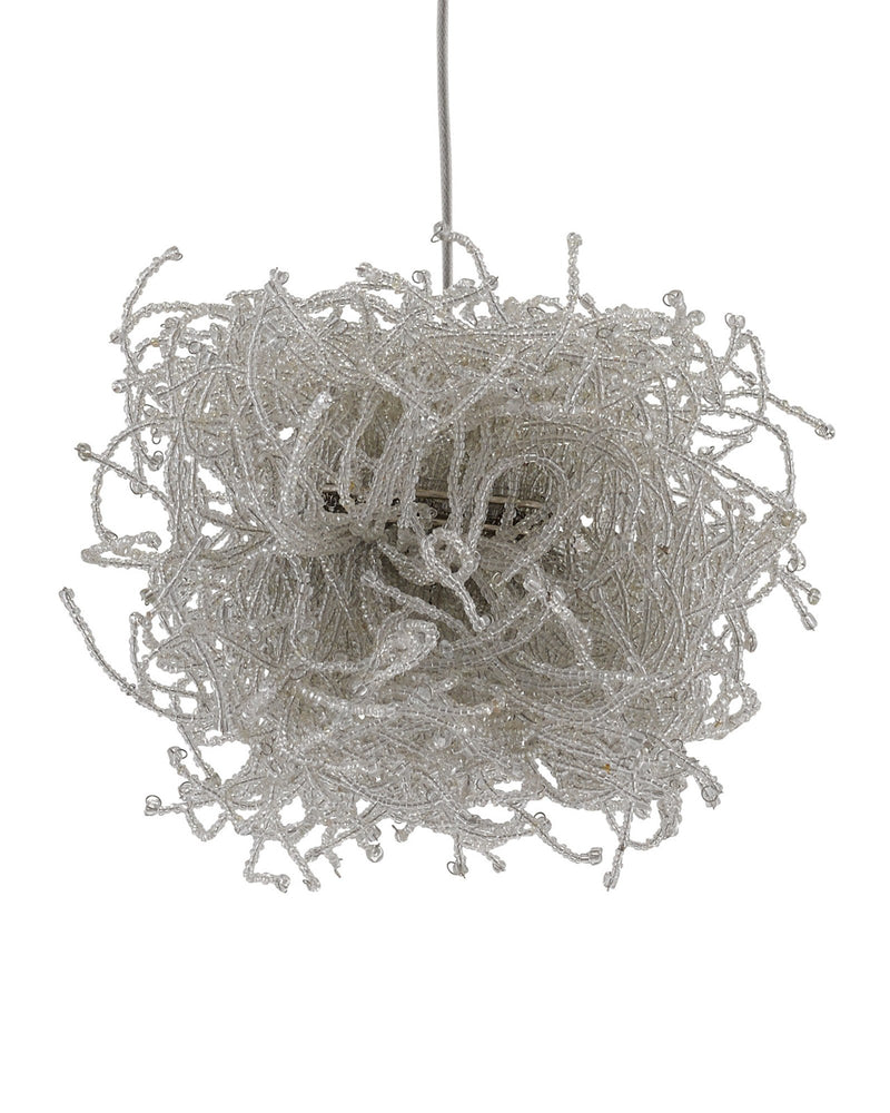 Birds Nest Mini Pendant in Clear / Silver