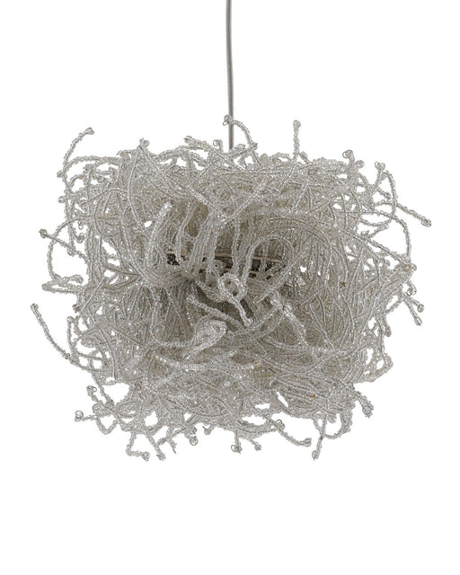 Birds Nest Mini Pendant in Clear / Silver
