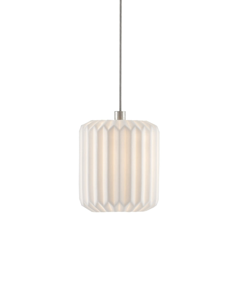 Dove Mini Pendant in White / Silver