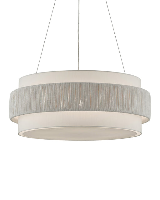 Rousham 6-Light Drum Pendant in Off-White / Sugar White