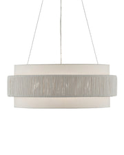 Rousham 6-Light Drum Pendant in Off-White / Sugar White