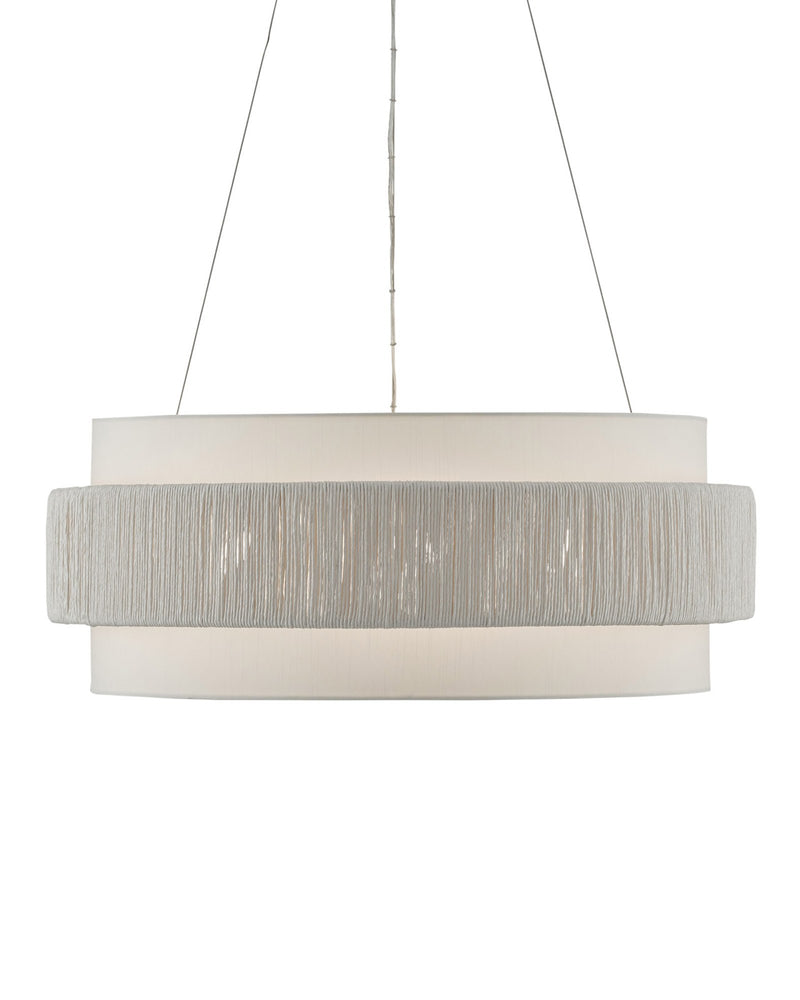 Rousham 6-Light Drum Pendant in Off-White / Sugar White