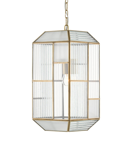 Bardolph Lantern in Clear / Antique Brass