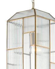 Bardolph Lantern in Clear / Antique Brass