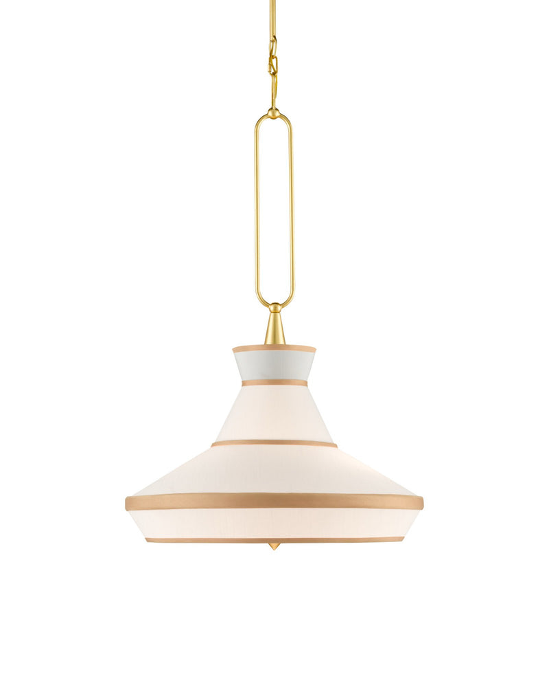 Perth 2-Light Pendant in Gold Leaf / Off-White