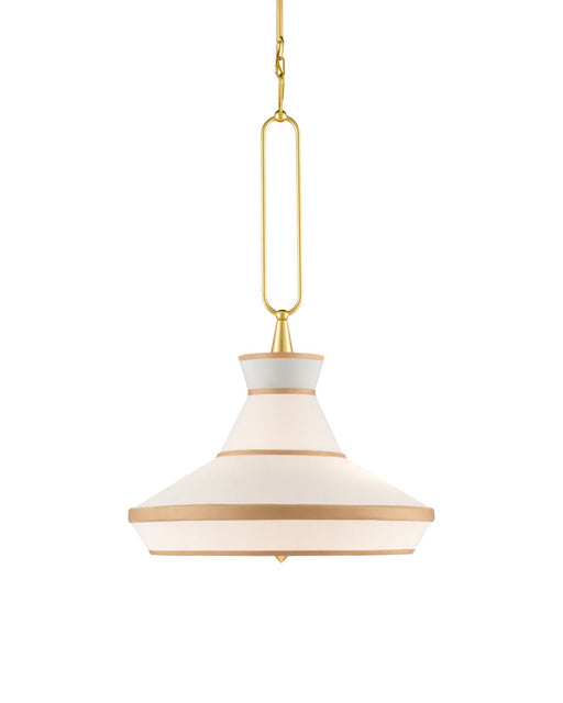 Perth 2-Light Pendant in Gold Leaf / Off-White