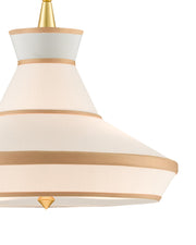 Perth 2-Light Pendant in Gold Leaf / Off-White