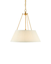 Lytham Pendant in Antique Gold Leaf / White