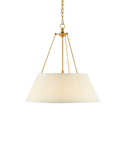 Lytham Pendant in Antique Gold Leaf / White