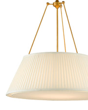 Lytham Pendant in Antique Gold Leaf / White