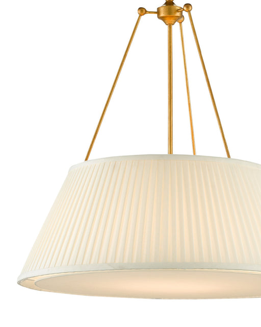 Lytham Pendant in Antique Gold Leaf / White