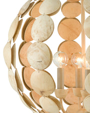 Tartufo 4-Light Globe Pendant in Natural / Coco Cream