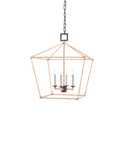 Denison Medium Lantern in Natural / Molé Black