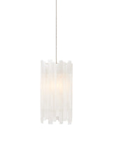 Escenia Mini Pendant in Frosted White / Silver