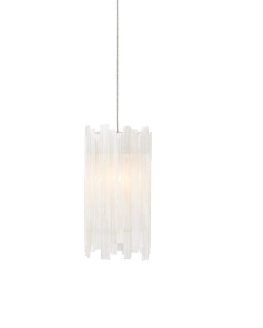 Escenia Mini Pendant in Frosted White / Silver