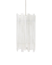 Escenia Mini Pendant in Frosted White / Silver