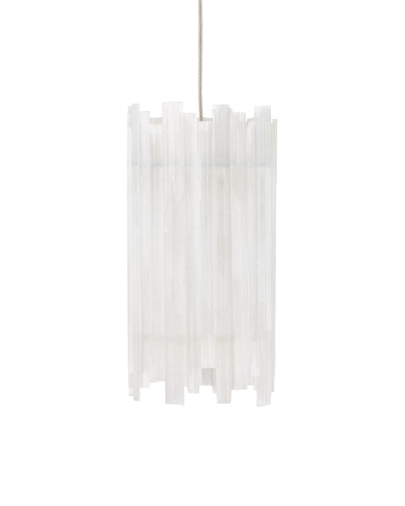 Escenia Mini Pendant in Frosted White / Silver