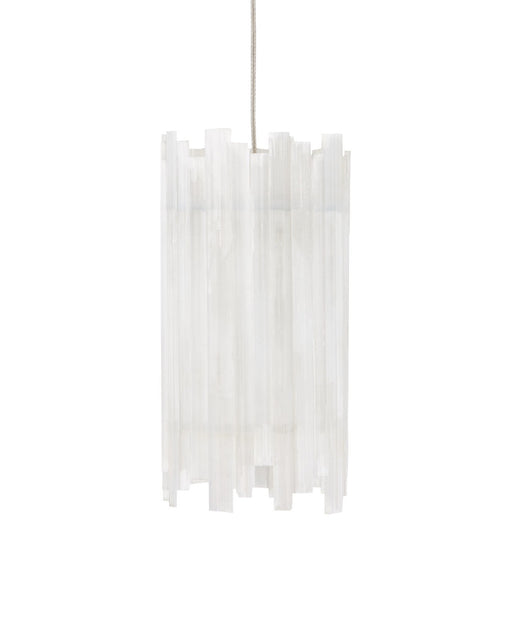 Escenia Mini Pendant in Frosted White / Silver